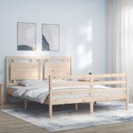 vidaXL Cadre de lit sans matelas bois massif