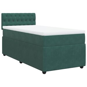 vidaXL Sommier à lattes de lit et matelas Vert foncé 80x200 cm Velours