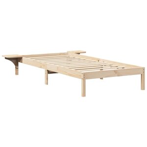 vidaXL Cadre de lit Naturel 75 x 190 cm Pin massif