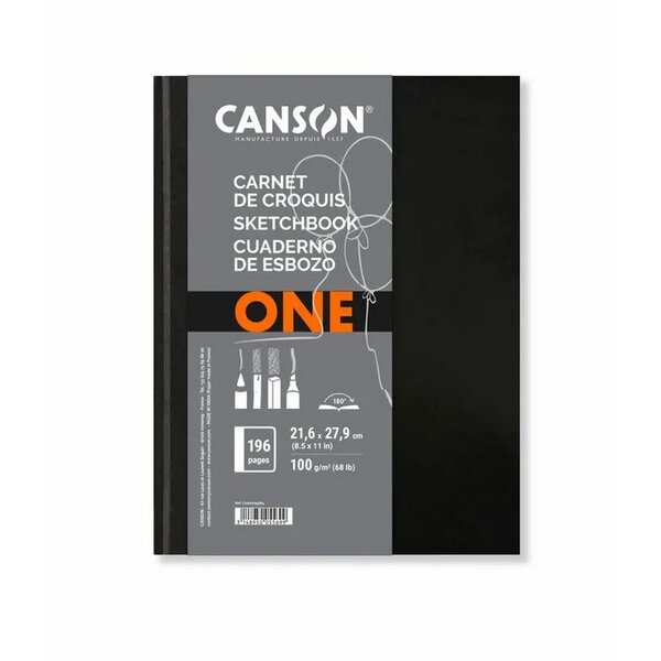 Bloc Croquis ARTBOOK ONE Format A4 196 Pages 100g Noir CANSON