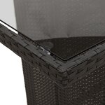 vidaXL Ensemble de bistro de jardin 7 Pièces coussins noir poly rotin