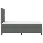 vidaXL Lit à ressorts avec matelas Gris foncé 100 x 200 cm tissu