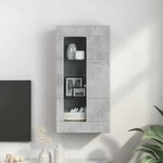 vidaXL Meuble mural Gris béton 55 x 29 x 100 cm Bois d'ingénierie