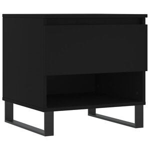 vidaXL Table basse noir 50x46x50 cm bois d’ingénierie