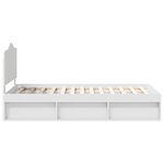 vidaXL Cadre de lit avec tête de lit Blanc 75 x 190 cm Pin massif
