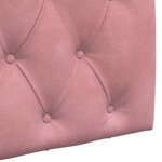 vidaXL Tête de lit suspendue Avec lumière LED Rose Velours