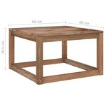 Vidaxl salon de jardin 8 pièces avec coussins crème
