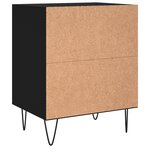 vidaXL Tables de chevet 2 Pièces noir 40x30x50 cm bois d'ingénierie