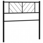vidaXL Tête de lit métal noir 75 cm