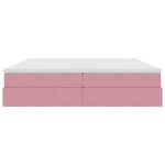 vidaXL Lit avec rangement et matelas Rose 200 x 200 cm Velours