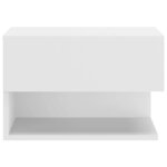 Vidaxl tables de chevet murales 2 pièces blanc
