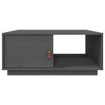 vidaXL Table basse Gris 80x50x35 5 cm Bois massif de pin