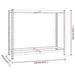 vidaXL Porte-pneus à 2 niveaux 3 Pièces Argenté 110x40x110 cm Acier