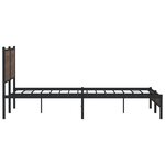 vidaXL Cadre de lit en métal sans matelas chêne marron 183x213 cm