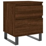 vidaXL Tables de chevet 2 Pièces chêne marron 40x35x50 cm bois ingénierie