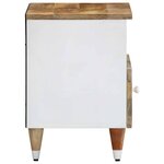 vidaXL Table de chevet 40x33x46 cm Bois de manguier solide