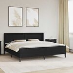 vidaXL Cadre de lit avec matelas Noir 180 x 200 cm Simili cuir