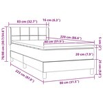 vidaXL Sommier à lattes de lit avec matelas rose 80x220 cm velours