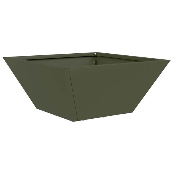 vidaXL Cache-pot de jardin Vert olive 35 x 35 x 15 cm