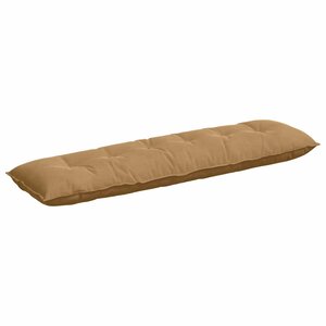 vidaXL Coussin de Dos Marron 180 x 50 cm Tissu en velours côtelé