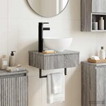 vidaXL Basin de lavage mural Sonoma gris 40 x 35 x 39 cm