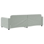 vidaXL Lit de repos sans matelas gris clair 90x200 cm velours