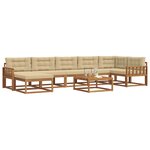 vidaXL Ensemble de canapés d'extérieur 8 Pièces Naturel et Beige