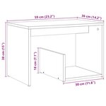 vidaXL Table d'appoint vieux bois 59x36x38 cm bois d'ingénierie