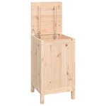 vidaXL Boîte à linge 44x44x76 cm Bois massif de pin