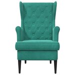 vidaXL Fauteuil Turquoise Velours