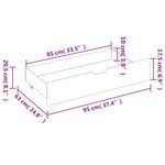 vidaXL Cadre de lit avec 2 tiroirs Blanc Bois de pin massif 160x200 cm