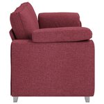 vidaXL Canapé 3 places rouge vin - 219 cm en tissu