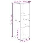 vidaXL Meuble TV 3 Pièces Chêne noir Bois stratifié