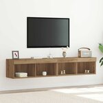 vidaXL Meuble TV Montage mural 2 Pièces Chêne artisanal 80 x 30 x 30 cm