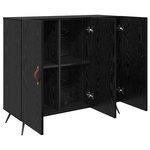 vidaXL Buffet Chêne noir 89 5 x 34 x 80 cm Bois d'ingénierie