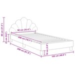 vidaXL Cadre de lit pour enfants avec tête de lit Pourpre 90 x 200 cm