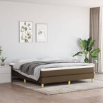 vidaXL Cadre de lit Marron foncé 160x200 cm Tissu