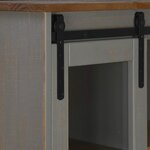 vidaXL Armoire à vin HALDEN casiers à vin porte coulissante gris pin