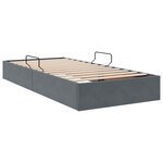 vidaXL Cadre de lit ottoman Gris foncé 90 x 200 cm Velours