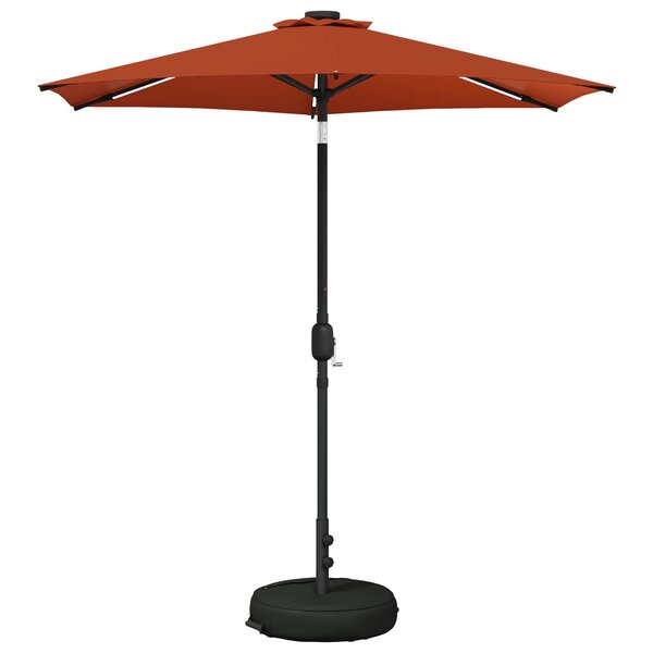vidaXL Parasol de jardin avec lumières LED et base 230 x 230 cm
