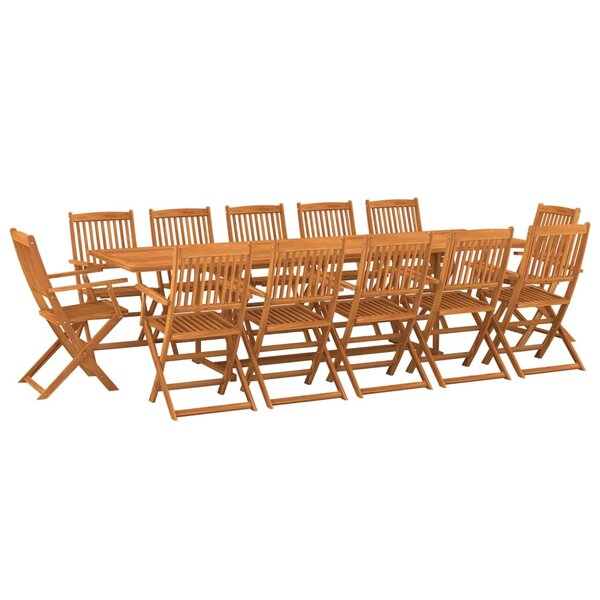 vidaXL Ensemble à manger de jardin 13 Pièces 280x90x75 cm bois d'acacia