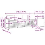 vidaXL Ensemble de canapé d'angle 4 Pièces Naturel et Anthracite