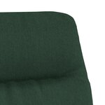 vidaXL Chaise de relaxation Vert foncé Tissu