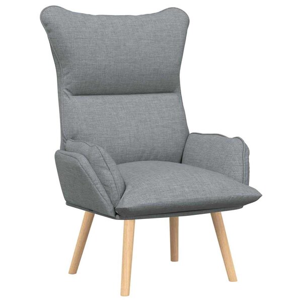 vidaXL Fauteuil relaxant Gris clair 69 x 74 x 93 cm tissu