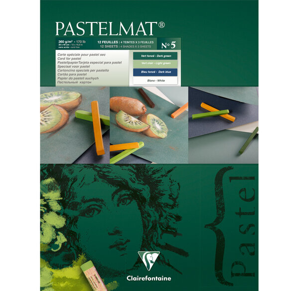 Bloc Pastelmat n°5 12 feuilles 30x40cm CLAIREFONTAINE