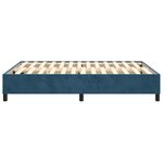 vidaXL Cadre de lit Bleu foncé 140x190 cm Velours