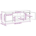 vidaXL Meuble TV avec LED  chêne noir  139 5x34x50 cm  en bois reconstitué.