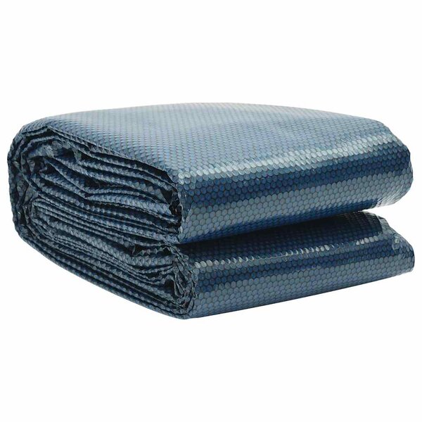 vidaXL Film solaire de piscine flottant PE 600x400 cm Noir et bleu