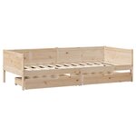 vidaXL Lit de jour avec tiroirs sans matelas 80x200 cm bois massif