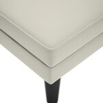 vidaXL Fauteuil long avec coussin et accoudoir droit crème velours